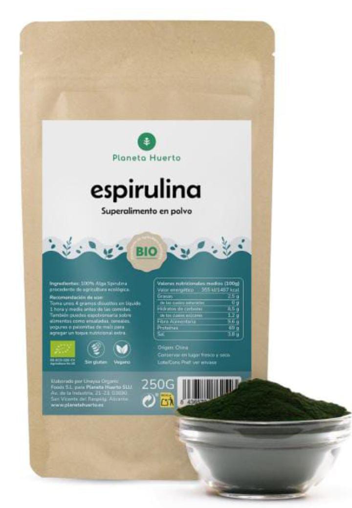 ESPIRULINA DE CULTIVO ECOLOGICO 250GR