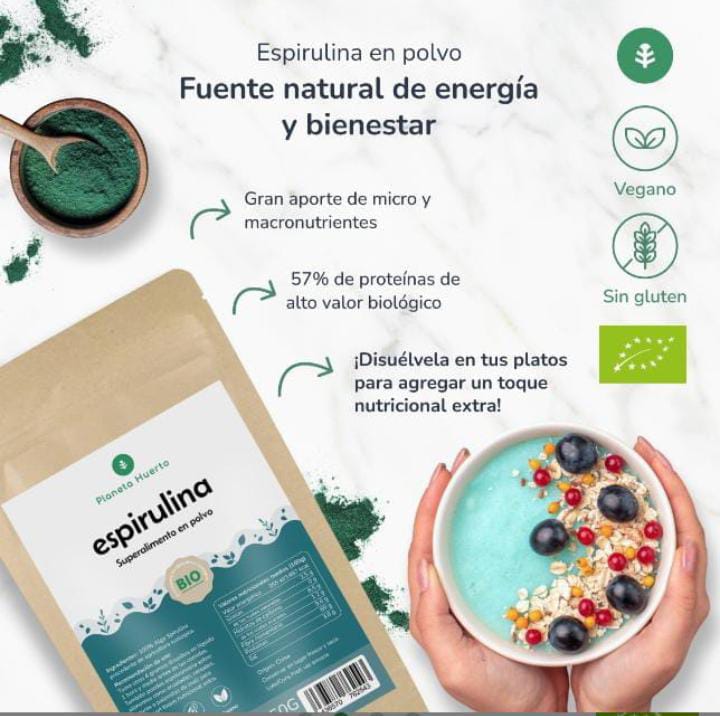 ESPIRULINA DE CULTIVO ECOLOGICO 250GR - Imagen 2