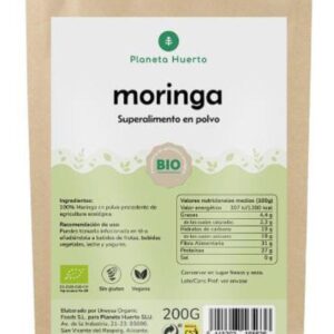 MORINGA EN POLVO DE CULTIVO ECOLOGICO 200GR