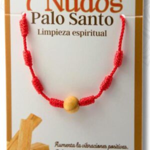 PULSERA 7 NUDOS ROJA PALO SANTO