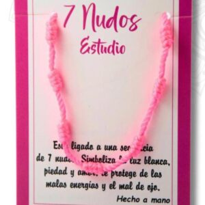 PULSERA 7 NUDOS ROSA ESTUDIO