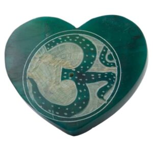 QUEMADOR PIEDRA FORMA CORAZON TURQUESA