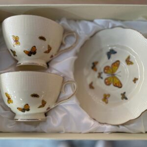 SET MOLKY PORCELANA 2 TAZAS CON PLATO 0,26L