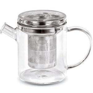 TETERA LOUNGE CRISTAL CON FILTRO ACERO INOX. 0,60L