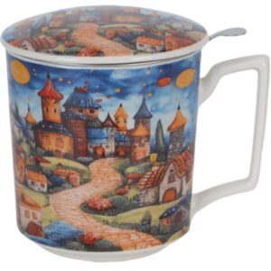 TAZA MODERN KINGDOM PORCELANA 0,40L FILTRO Y TAPA