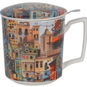 TAZA MODERN SWEET PORCELANA 0,40L FILTRO Y TAPA