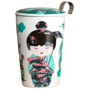 TAZA GEISHA AGUA PORCELANA 0,35L FILTRO Y TAPA