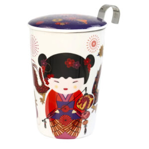 TAZA GEISHA FUEGO PORCELANA 0,35L FILTRO Y TAPA