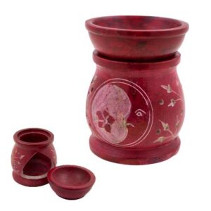 QUEMADOR ACEITE PIEDRA LUNA ROJO
