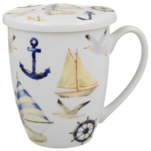 TAZA SAILBOATS PORCELANA 0,35L FILTRO Y TAPA