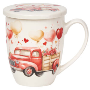 TAZA CAR-HEART PORCELANA 0,35L FILTRO Y TAPA