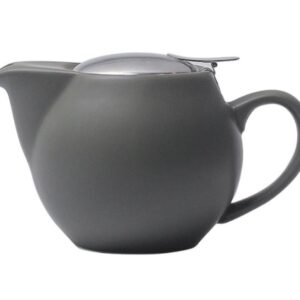 TETERA ZAARA GRIS PORCELANA CON FILTRO ACERO INOX. 0,50L